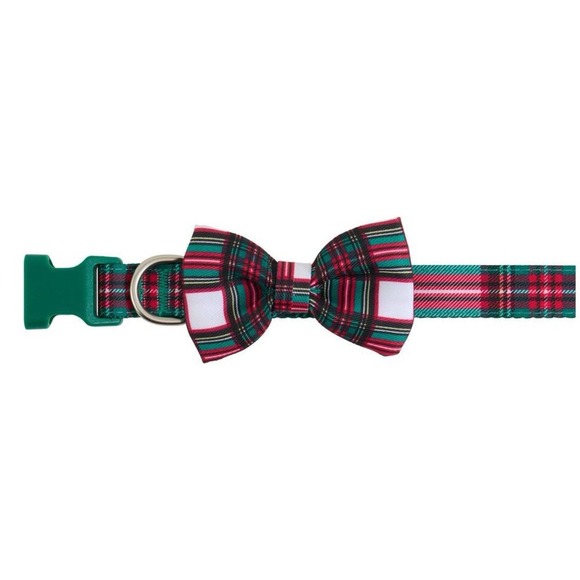 Other - Marry Bright Holiday Dog Collar Red Green White Christmas PLAID Size L 16-26"‎